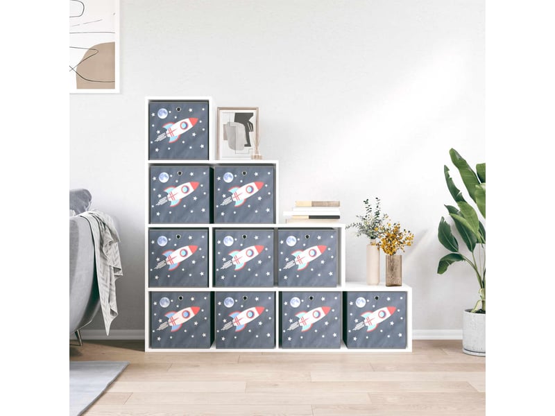  Boîtes de rangement pliables 10 pcs 32x32x32 cm tissu intissé shl40609  - Conforama D