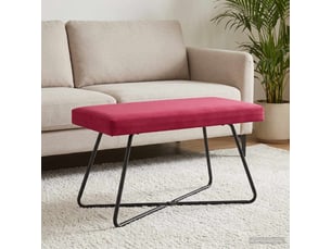 Banc, canapé 2 places bordeaux 80x40x45 cm velours