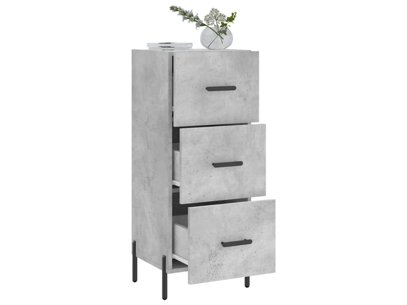  Buffet - bahut - meuble de rangement gris béton 34,5x34x90 cm bois d'ingénierie  - Conforama D