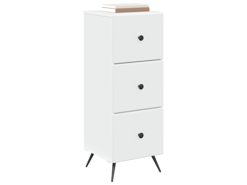 Armoire à tiroirs, rangement bureau blanc 33 x 34,5 x 90 cm bois d'ingénierie shl7684 - Conforama C