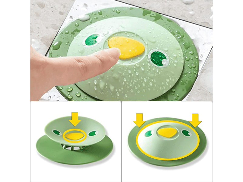  Lot de 3 couvercles de vidange en silicone pour attrape-cheveux avec fermeture et ouverture, couvercles de vidange de baignoire, accessoires  - Conforama B
