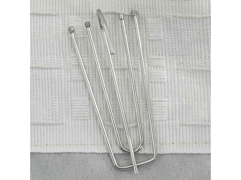  Lot de 2 rideaux occultants, rideaux black-out aspect lin et crochets beige 140x175cm cf44539  - Conforama C