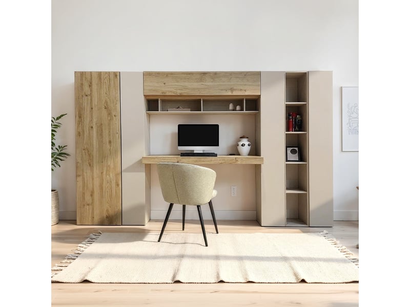 Meuble de salon mural avec bureau composition 267 - Conforama B