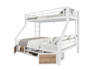 Lit superposé 90x140/200 cm <strong></strong> <strong></strong> coloris blanc