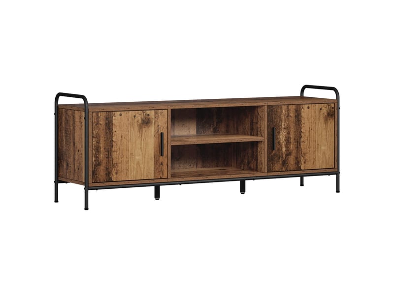  Meuble tv, table tv 133x33x50 cm bois ancien bois d'ingénierie  - Conforama A