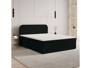 Lit avec rangement 180x200 cm <strong>MASSENO</strong>  <strong></strong> coloris noir