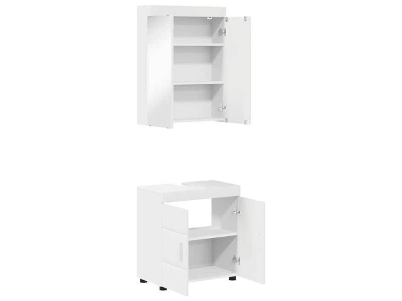 Ensemble de mobilier de salle de bain tulum 2 pièces blanc cf64715 - Conforama E