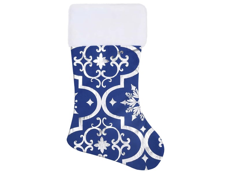  Jupe de sapin de noël de luxe avec chaussette bleu 150 cm tissu  - Conforama D