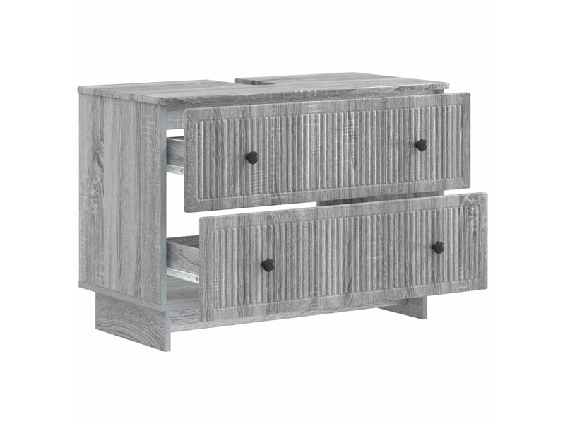  Meuble sous lavabo de salle de bain ede sonoma gris cf64882  - Conforama C