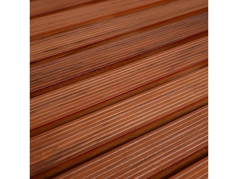  Tapis de bain en bois de teck, 80 x 48 cm, enroulable, avec pieds en caoutchouc antidérapants pour baignoire, sauna et spa.  - Conforama C