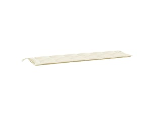 Coussin de banc de jardin, coussin d'assise crème 200x50x7 cm tissu oxford cf52717