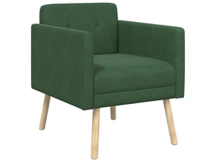 Fauteuil fixe VIDAXL Tissu vert