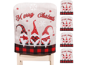 Housses de chaises de noël, décorations de noël, housses de table et de chaises, housses de dossier de chaise amovibles, multicolore