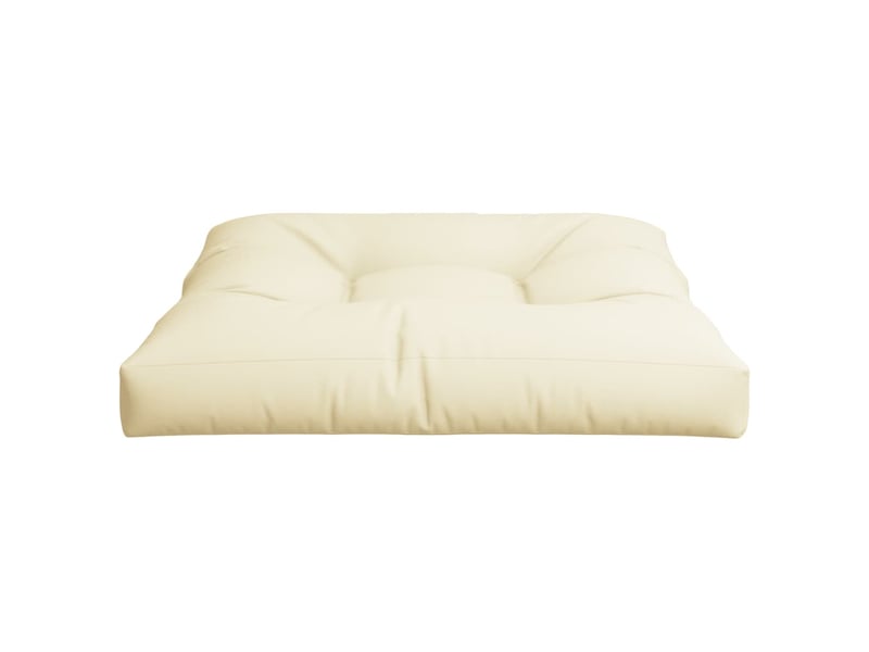  Coussin de palette, coussin de chaise, coussin de canapé crème 70x70x12 cm tissu cf55340  - Conforama E