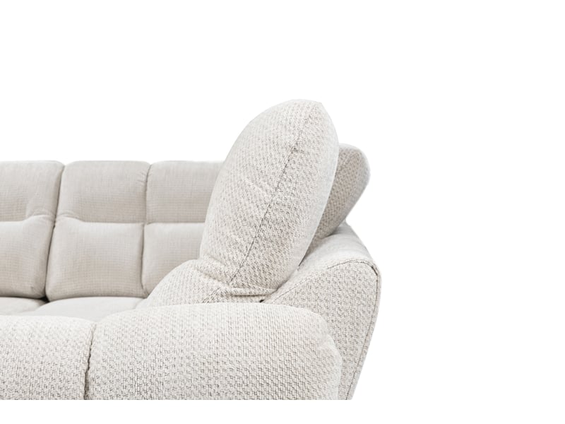 Canapé d'angle beige fixe 4 places  - Conforama N