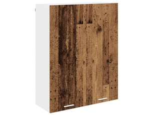 Meuble de rangement cuisine, armoire suspendue bois ancien 80x31x100cm shl9240