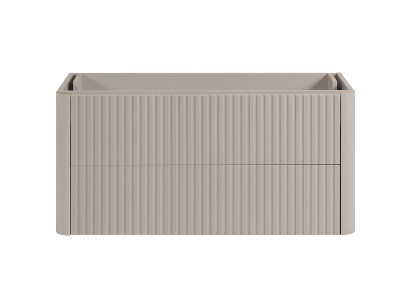  Meuble sous vasque suspendu linea 100 cm cachemire  - Conforama D