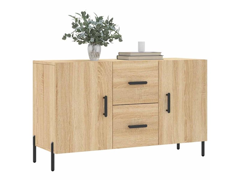  Buffet salon | buffet chêne sonoma 100x36x60 cm bois d'ingénierie  - Conforama C