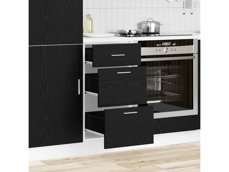  Meuble de cuisine bas chêne noir 40x46x81,5cm  - Conforama B