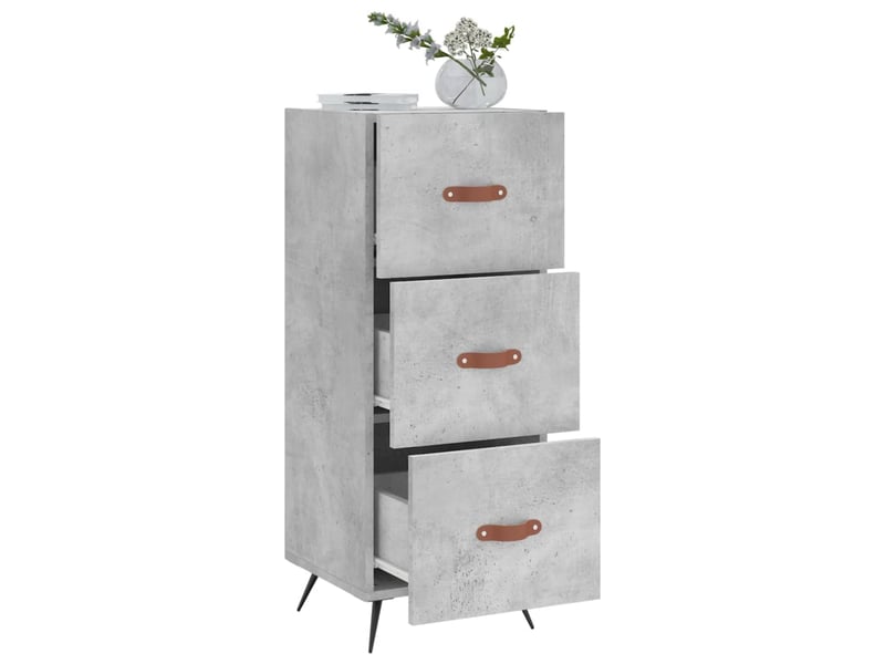  Buffet - bahut - meuble de rangement gris béton 34,5x34x90 cm bois d'ingénierie  - Conforama D