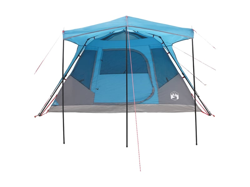 Tente de camping, tente familiale bleu 6 personnes polyester et acier - Conforama E