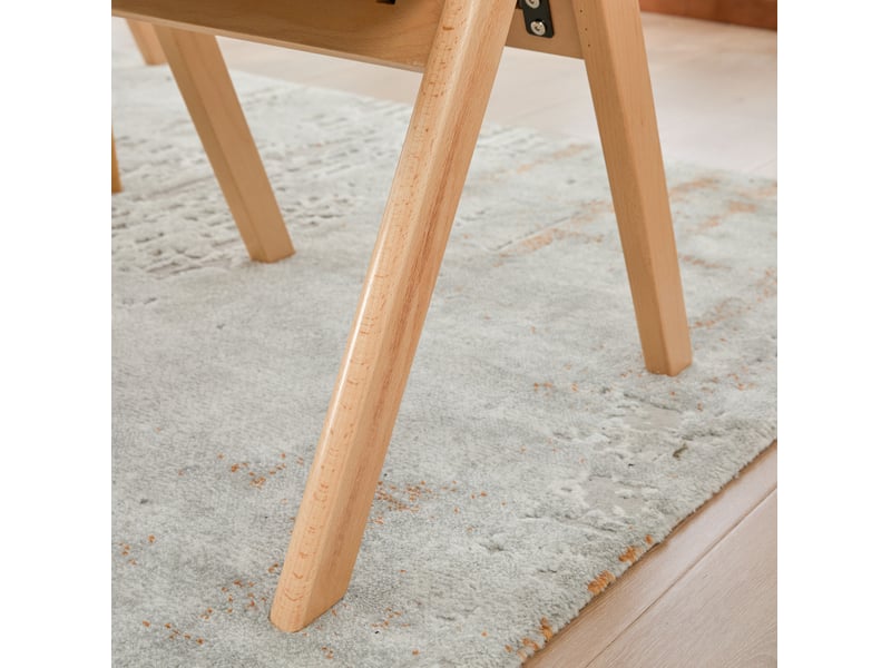  Chaises pliantes pour salle à manger avec assise rembourrée en bois de hêtre (lot de 4) - beige  - Conforama B