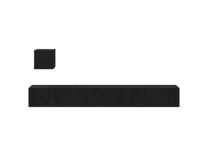  Ensemble meuble tv - banc tv - meuble de rangement 4 pcs chêne noir bois d'ingénierie  - Conforama E