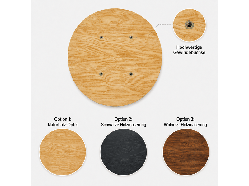  Table basse ø70 cm + ø50 cm épaisseur 1,8 cm 2 pièces plateaux ronds aspect bois naturel revêtement mélaminé  - Conforama D