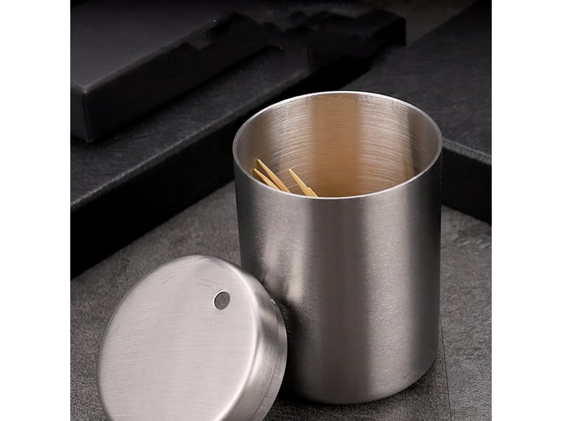  Petit porte-cure-dents en acier inoxydable, porte-cure-dents créatif, boîte à cure-dents automatique, distributeur de cure-dents pratique, résistant à GTR02085 - Conforama C