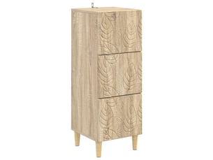 Armoire de rangement bureau, armoire à tiroirs chêne sonoma 33 x 34,5 x 90 cm shl6559