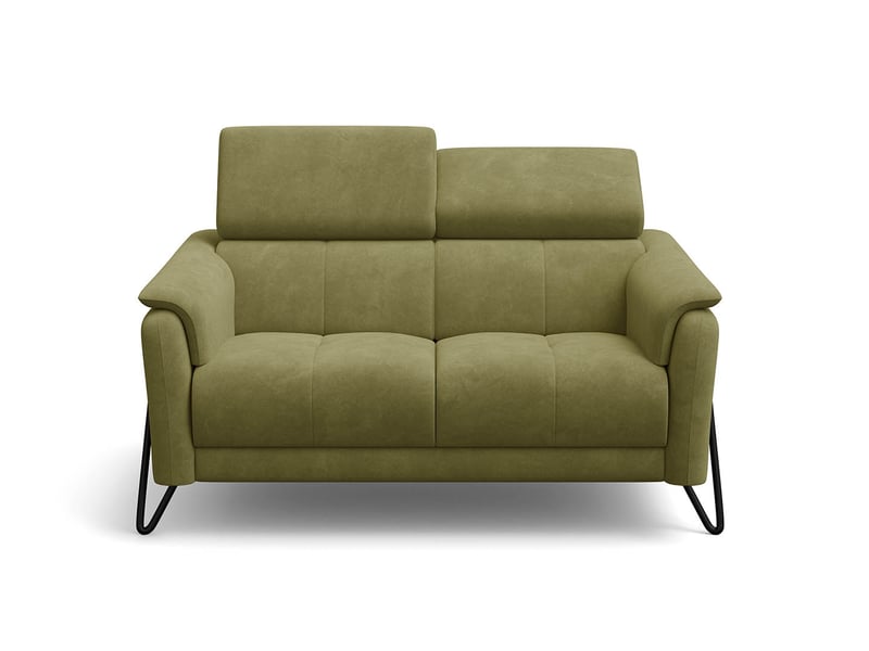 Canapé 2 places roden, tissu velours olive RODEN - Conforama C