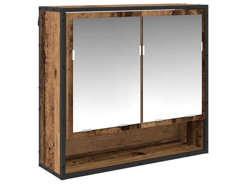  Ensemble de mobilier de salle de bain 2 pièces bois ancien cf64211  - Conforama E