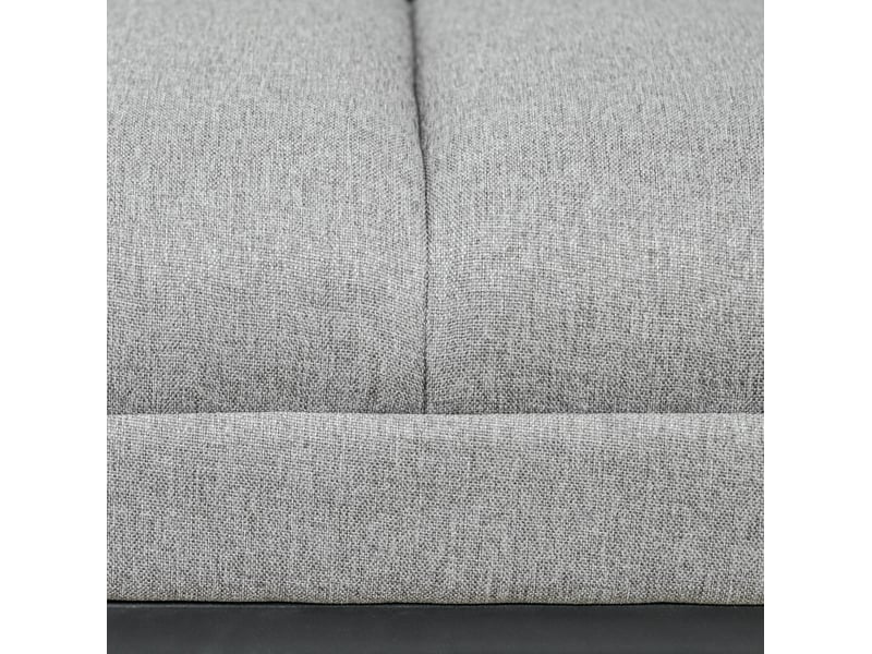  Banc rembourré tcqpz 120 x 44 x 45,5 cm aspect lin polyester gris clair  - Conforama E