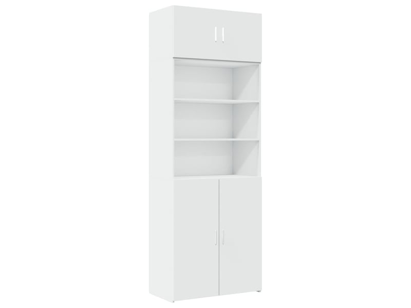  Buffet - armoire de rangement blanc 80x42,5x225 cm bois d'ingénierie  - Conforama A