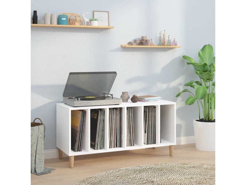  Armoire à disques, armoire de rangement blanc 100x38x48 cm bois d'ingénierie shl63642  - Conforama B