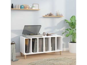 Armoire à disques, armoire de rangement blanc 100x38x48 cm bois d'ingénierie shl63642