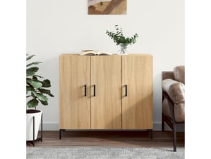 Buffet cuisine | meuble de rangement | commode chêne sonoma 90x34x80 cm bois d'ingénierie shl1469