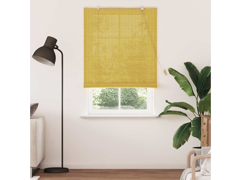  Store enrouleur, store à rouleau jaune 100 x 220 cm bambou cf45265  - Conforama C