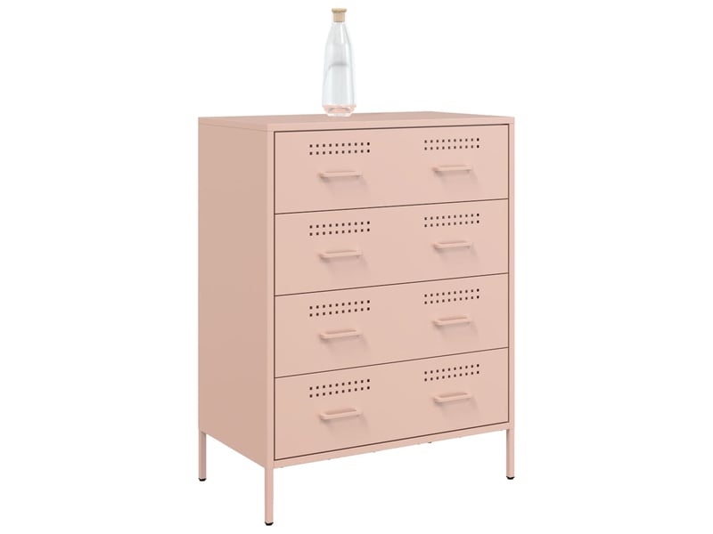  Buffet - bahut - meuble de rangement rose 68x39x89 cm acier  - Conforama D
