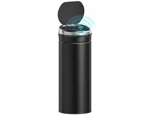 Poubelle automatique avec capteur infrarouge en métal 50 l 30,5x30,5x81,5 cm