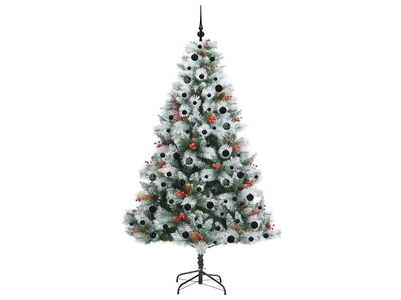  Sapin de noël - arbre de noël artificiel vert et blanc 210 cm  - Conforama D