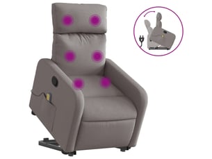 Fauteuil fixe Tissu taupe