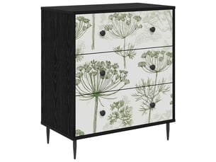 Commode 1 tiroir(s)    <strong></strong> <strong></strong> coloris noir largeur 66 cm