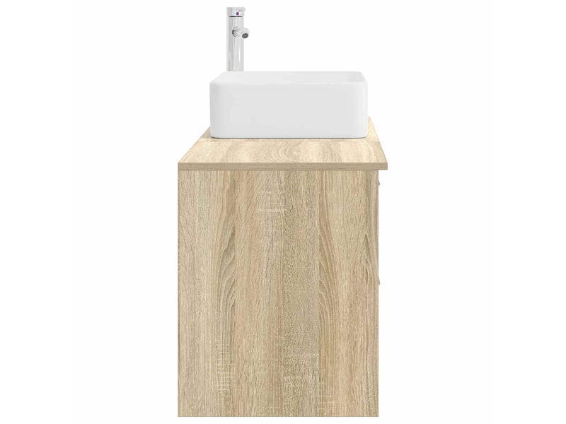  Ensemble de mobilier de salle de bain 2 pcs chêne sonoma shl4756  - Conforama E