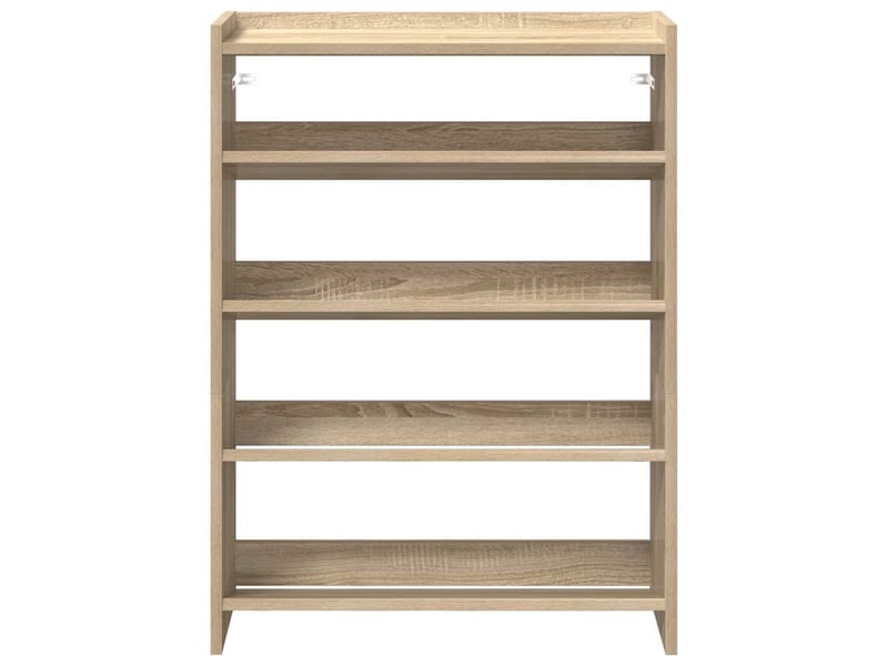 Meuble à chaussures, étagère à chaussures chêne sonoma 60x25x81 cm bois d'ingénierie  - Conforama D