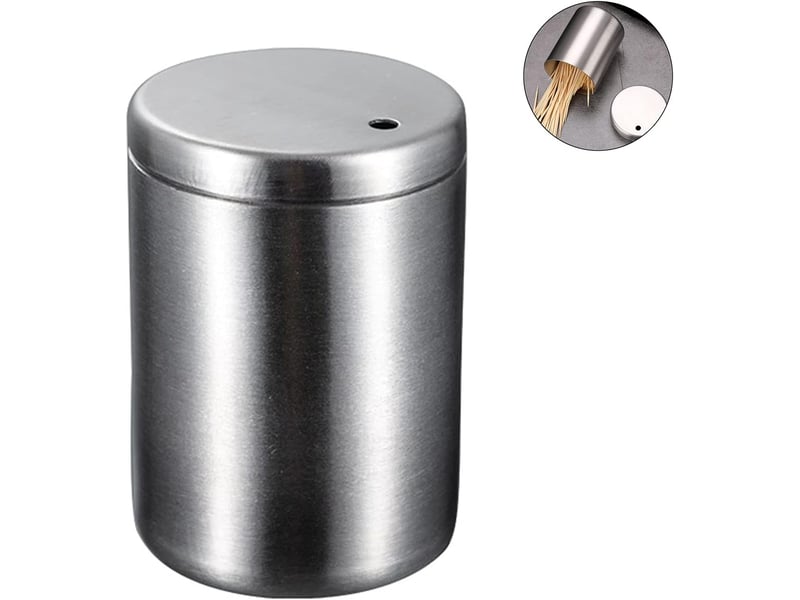 Petit porte-cure-dents en acier inoxydable, porte-cure-dents créatif, boîte à cure-dents automatique, distributeur de cure-dents pratique, résistant à GTR02085 - Conforama A