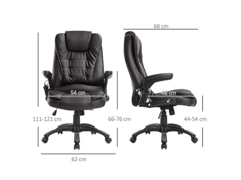  Fauteuil de bureau gaming massant, 6 points de vibration, chaleur, similicuir, ergonomique  - Conforama C