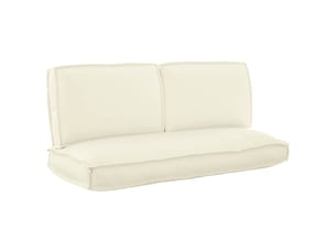 Ensemble de coussins tissu oxford crème 120 x 50 x 52 cm cf60918