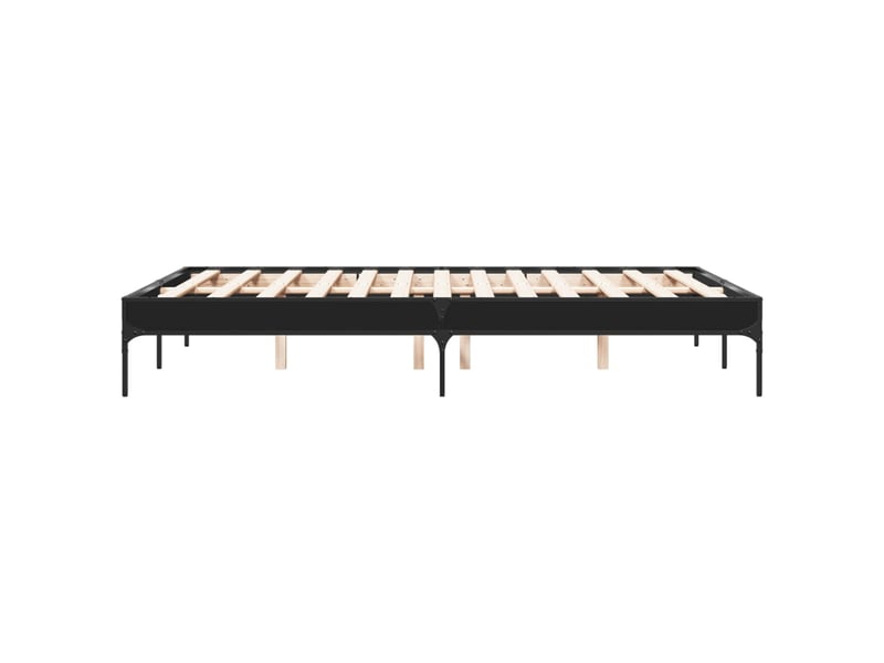  Lit double- lit adulte -  cadre de lit sans matelas noir 135x190 cm  - Conforama D