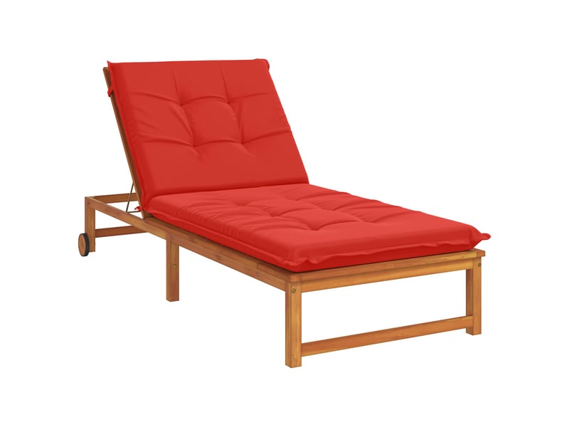  Coussin de transat, coussin pour bain de soleil gemert 100 % polyester rouge 190 x 80 x 9 cm cf56189  - Conforama C